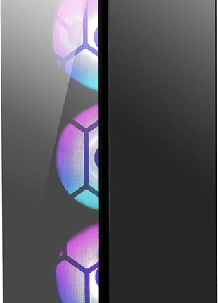 MSI MPG GUNGNIR 110R - Premium Mid-Tower Gaming PC Case - Tempered Glass Side Panel - 4 x ARGB 120mm Fans - Liquid Cooling Support up to 360mm Radiator - Two-Tone Design