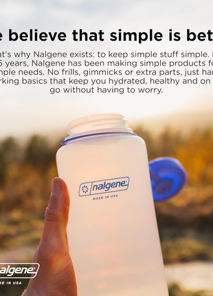 Nalgene Leak Proof Tritan BPA-Free Water Bottle - 32 oz Narrow Mouth - Made in the USA for Outdoor Use & Daily Hydration (Grey)