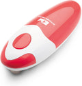 Kitchen Mama Auto Electric Can Opener: Open Your Cans with A Simple Press of Button   Automatic, Hands Free, Smooth Edge, Battery Operated, YES YOU CAN (Red)