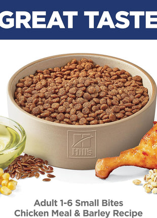 Hill's Science Diet Adult 1-6 Small Bites Dry Dog Food, Chicken & Barley, 5 lb. Bag