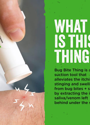 BUG BITE THING Suction Tool   Bug Bites and Bee/Wasp Stings, Natural Insect Bite Relief, Chemical Free   White/Single