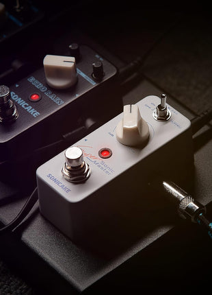 SONICAKE Clean Boost Pedal with Buffer and ? Gain, Mini Pure Boost Guitar Bass Effects Pedal - Sonic Super Master