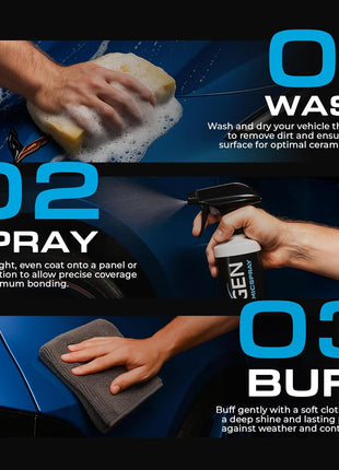 Nexgen Ceramic Spray Silicon Dioxide — Easy to Apply, Ceramic Coating Spray for Cars — Professional-Grade Protective Sealant Polish for Cars, RVs, Motorcycles, Boats, and ATVs — 16oz