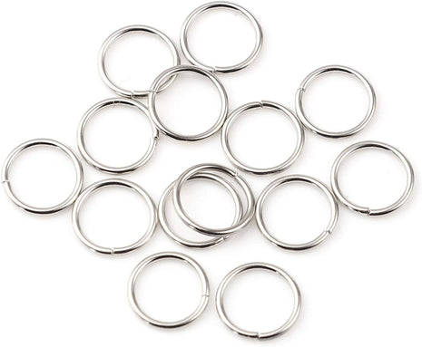 200 Pieces - 14mm Jump Rings Silver Tone - 16 Gauge (1.2mm Thickness)