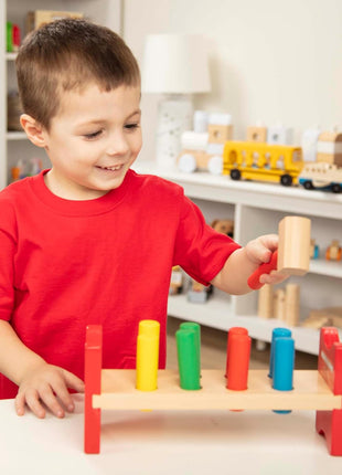 Melissa and Doug MD496 Pound-a-Peg Classic Toy Set (10 Pieces)