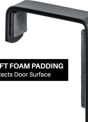LYNK Professional® HomeTM Over the Door Hooks - 14 Hook – Over the Door Coat Rack - Over the Door Hanger - Hanging Towels or Clothes - Bathroom, Bedroom, Laundry Room - Lifetime Ltd. Warranty, Black