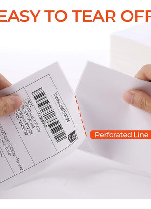 MUNBYN Thermal Direct Shipping Label (Pack of 500 4x6 Per Fanfold Labels) - Commercial Grade