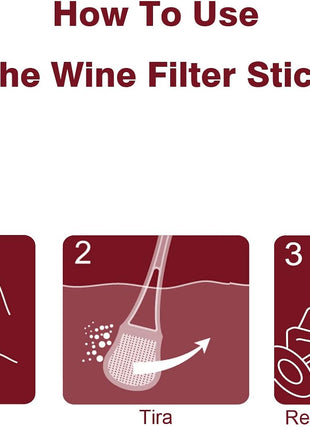 Wine Wand Sulfite Purifier: Wine Filters Remover Histamines Sulfite - Reduce Headaches Alleviate & Sensitivities(pack of 8)