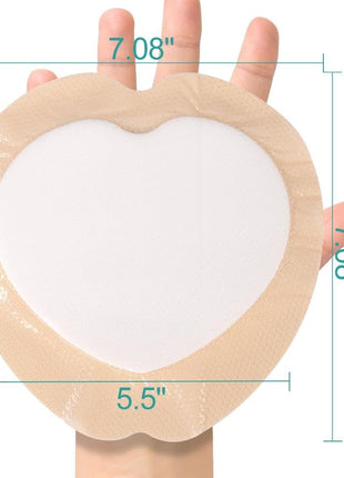 Dimora Wound Dressing Sacrum Foam Bandages Silicone Adhesive Border 7.08 inchx7.08 inch Waterproof Sacral Pads Absorbent Breathable Bed Sore Pressure Dressing