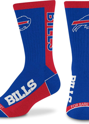 For Bare Feet NFL Unisex Kids Nfl Mvp Crew Sock Youth