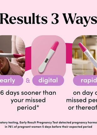 First Response Triple Check Pregnancy Test 3 ct. | Early Result Test, Digital Pregnancy Test, Rapid Result Test, Over 99% Accurate*