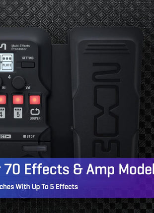 Zoom G1X Four Multi-Effects Processor with Expression Pedal for Electric Guitar