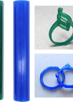 2 Pieces Carving Wax Ring Tube for Making Rings, Lost Wax Casting Supplies Hard Modeling Wax for Jewelry Ring Casting Mold Kit Ring Making with Wax Carving Tool (T150)