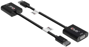 Club3D DisplayPort 1.1A Male to VGA Female Active Adapter Black Adapters