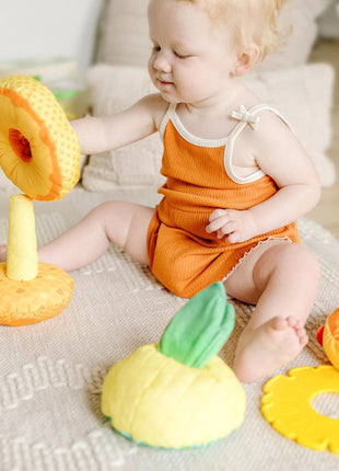 Melissa & Doug Multi-Sensory Pineapple Soft Stacker Infant Toy
