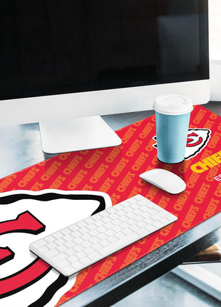 YouTheFan NFL Officially-Licensed Logo Series Desk Pad SMU - Water and Stain Resistant, Heavy-Duty Non-Slip Rubber Backing - fits Under Mouse, Computer and Keyboard