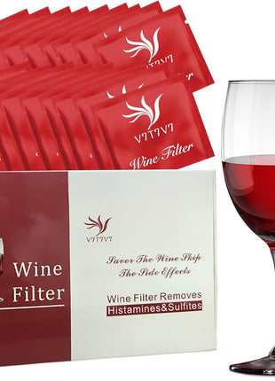 18 Pack Wine Filters, Wine Purifier To Remove Sulfite And Histamine | Wine Lover Accessories Valentine's Day Party Gifts for Men Women Him Mother Father Girlfriend Boyfriend Wife