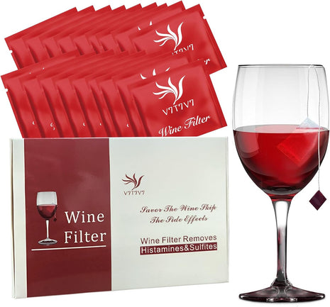 18 Pack Wine Filters, Wine Purifier To Remove Sulfite And Histamine | Wine Lover Accessories Valentine's Day Party Gifts for Men Women Him Mother Father Girlfriend Boyfriend Wife