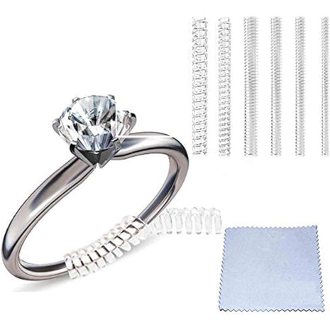 Ring Sizers for Loose Rings, Eiito Ring Size Adjuster Spacers or Tightener, Invisible Guards, 6 Sizes Fitter, Resizer Fit Almost Any Rings, Reduces Size by 0.5-1.5