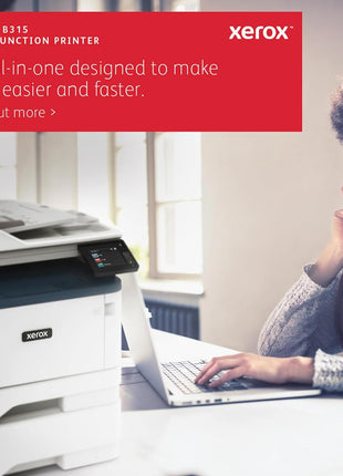 Xerox B315DNI Wireless Black and White Laser All-in-One Printer | 42 ppm print speed with duplex scanning and Wi-Fi for printing, scanning and copying