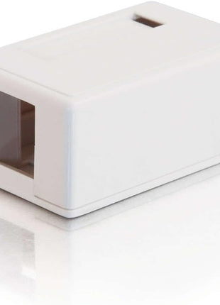 C2G 03831 1-Port Keystone Jack Surface Mount Box, White