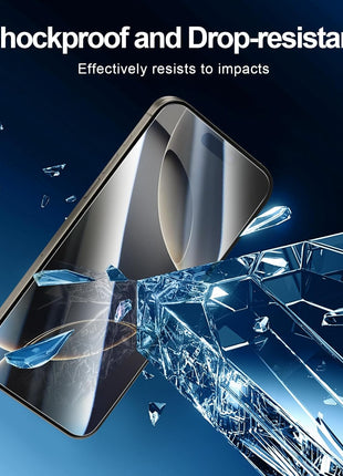 NEW'C 3x for iPhone 16 Pro Screen Protector (6.3 inches)+ 3x Camera Lens Protector, Sensor Protection, Case Friendly Tempered Glass Film + Dust Plug- Easy installation tool include