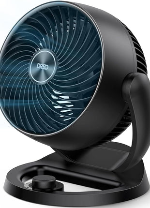 DREO Fan for Bedroom, 12 Inches, 70ft Powerful Airflow, 25db Quiet Table Air Circulator Fans for Whole Room, 120° Adjustable Tilt, 3 Speeds, Desktop Fan for Home, Office, Kitchen