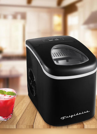 FRIGIDAIRE EFIC128AMZBLK Compact Countertop Ice Maker, 26 lb per Day, Black
