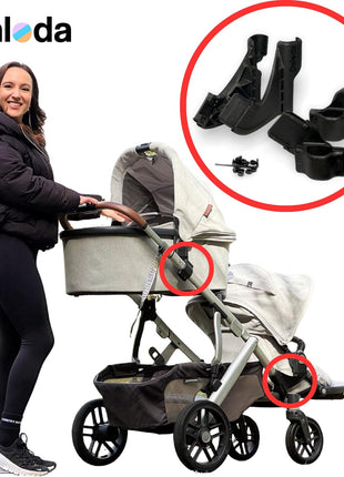Adapter Conversion Kit for UPPAbaby Vista by Daloda (2015+) â€” Compatible with UPPAbaby Bassinet, Rumble V2+ or Toddler seat