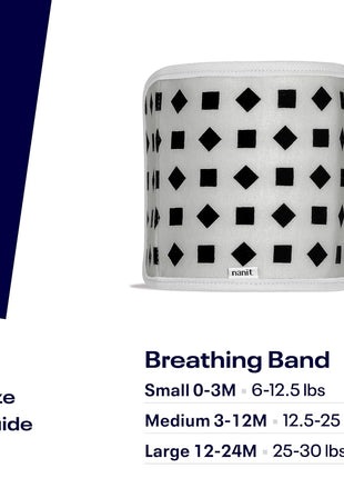 Nanit Breathing Wear Band - 100% Cotton, Works with Nanit Pro Baby Monitor to Track Breathing Motion Sensor-Free, Fits Newborns and Infants