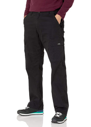 Wrangler Authentics Men's Relaxed Fit Stretch Cargo Pant, Black, 32W x 32L