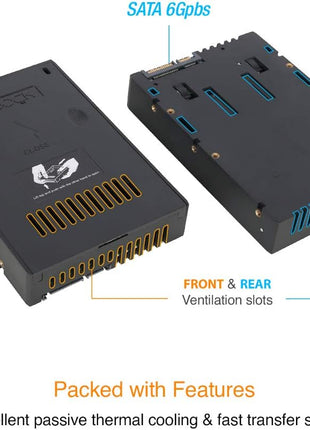 ICY DOCK 2.5 inch to 3.5 inch SATA HDD & SSD Mounting Kit for Internal 3.5" Drive Bay with Removable Cover | EZConvert Lite MB882SP-1S-2B