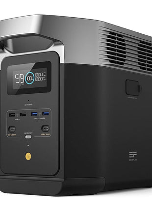 EF ECOFLOW Portable Power Station DELTA 2, 1024Wh LiFePO4 (LFP) Battery, 1800W AC/100W USB-C Output, Solar Generator(Solar Panel Optional) for Home Backup Power, Camping & RVs