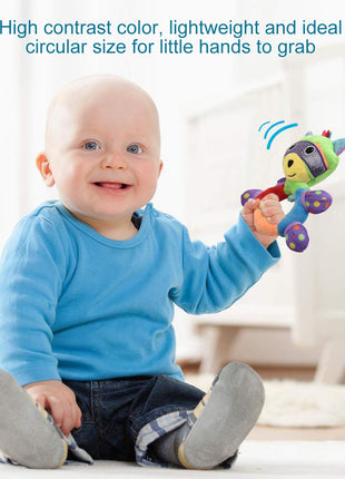HAHA Baby Soft Rattles & Plush Rings Teething Toys for 0-6 Months Newborns | easy to grasp baby toys 3-6 months,safe infant teether chew toys,lightweight crinkle stimulation sensory toys,machine wash