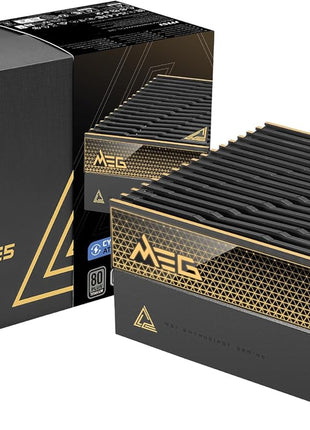 MSI MEG Ai1600T PCIE5, Fully Modular Gaming 1600W Power Supply, 80+ Titanium, Dual 12V-2x6 Cables, Server-Grade Capacitor, ATX 3.1 & PCIe 5.1 Ready, Low-Noise, Braided, 12 Year Warranty