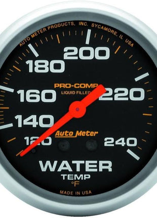 Auto Meter 5433 Mechanical Liquid Water Temperature Gauge