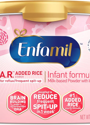 Enfamil A.R. Infant Formula, Clinically Proven to Reduce Reflux & Spit-Up in 1 Week, with Iron, DHA for Brain Development, Probiotics to Support Digestive & Immune Health, Powder Tub, 19.5 Oz