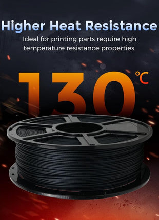 FLASHFORGE Carbon Fiber PETG Filament 1.75mm, Carbon Fiber PETG 3D Printer Filament, 1KG Spool Dimensional Accuracy  0.02mm, Lightweight & Heat-Resistant & Moisture Free (Black)