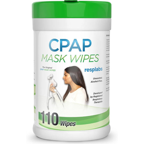 resplabs CPAP Mask Wipes Unscented Cleaner for Full Face, Nasal Masks & Supplies 110 Wipes