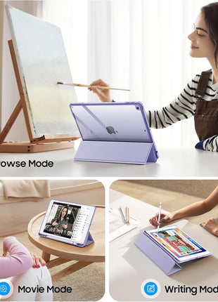 Fintie Hybrid Slim Clear Case for iPad 9th / 8th / 7th Generation 10.2 Inch