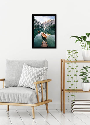 Americanflat 12x18 Poster Frame with Shatter-Resistant Glass - Signature Collection - Gallery-Style Frames Made of Engineered Wood - Photo Frame for Wall Display - Black