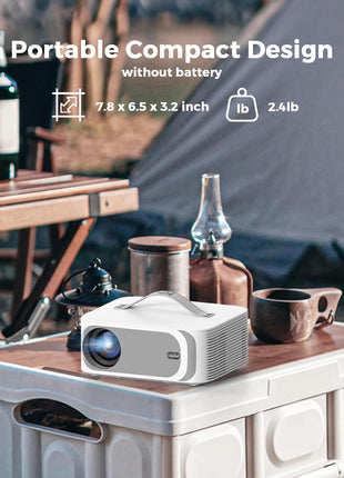 Outdoor-Projector [Official-Apps & 3000 Brightness & 50W Dolby Audio] 4K-Projector with WiFi and Bluetooth, AI Movin 2.0 OS Smart-Projector, AI Auto Focus, Lisowod Portable Proyector for Bedroom/Home