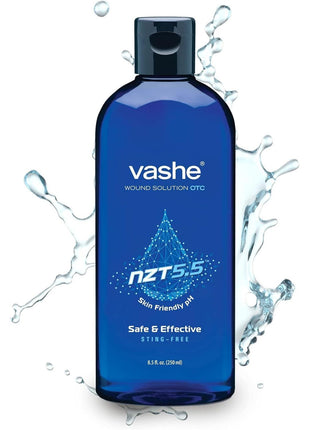 Vashe Wound Solution OTC | Pure Hypochlorous Acid-Preserved Wound Cleanser | Home Wound Care | Non-Cytotoxic and Skin-Neutral pH | 8.5 Fl Oz