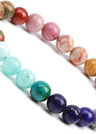 Natural Stone Beads 100pcs Round Genuine Real Stone Beading Loose Gemstones Hole Size 1mm DIY Smooth Bead for Bracelet Necklace Earrings Jewelry Making(Natural Stone Beads Multicolor, 8mm)