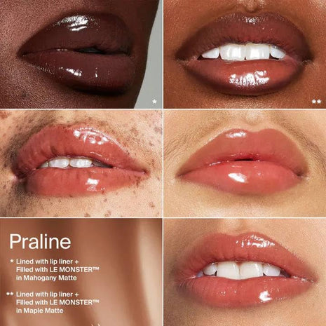 HAUS LABS BY LADY GAGA PHD HYBRID LIP GLAZE - Praline (Neutral Deep Beige) + ENTEL Aloe vera Sheet Masque (BONUS)