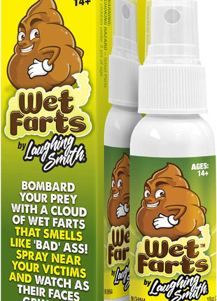 Laughing Smith - Wet Farts - Potent Stink Spray - Extra Strong Stink - Hilarious Gag Gifts & Pranks for Adults or Kids - Prank Stink Stuff - Non Toxic - Smells Like Really 'Bad' Gas