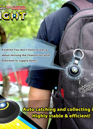 Brook Pocket Auto Catch Light-Dual Account Auto Catcher for Pocket Monster, Smallest & Lightest Auto Catch Device, Bluetooth Accessory, Fast Auto Spin & Catch for iOS & Android