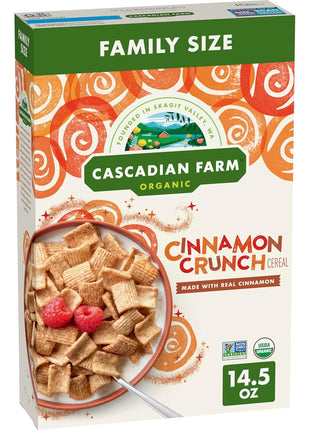 Cascadian Farm Organic Cinnamon Crunch Cereal, Family Size, 14.5 oz