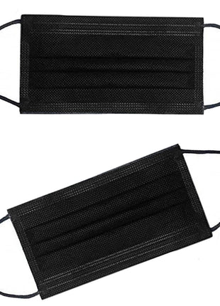NNPCBT 100PCS 3 Ply Black Disposable Face Mask Filter Protection Face Masks
