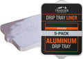 Traeger Grills BAC507 5-Pack Aluminum Drip Tray Liners – Disposable, Heat-Resistant Grill Accessory, Fits Pro 575, Pro 22, Elite 22, 22in x 15.5in